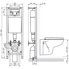 Инсталляция с унитазом Ideal Standard W880101 (W3710AA+E803501+E712701)