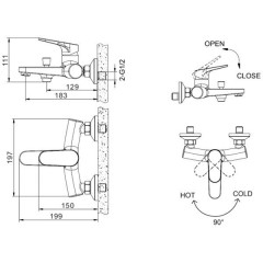 Набор для ванной комнаты Bravat Eler F00450CP