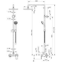 Душевая система Bravat Opal F9125183CP-A-RUS