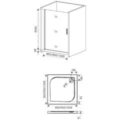 Душевая дверь GooDDooR Fantasy DR-100-F-CH