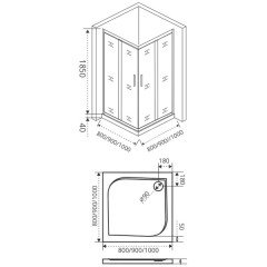 Душевое ограждение GooDDooR Infinity CR-90-G-CH