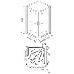 Душевое ограждение GooDDooR Infinity R-120-C-CH