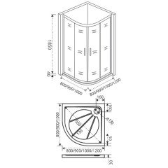 Душевое ограждение GooDDooR Jazze R-80-C-BR