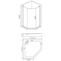 Душевое ограждение GooDDooR Pandora PNT-90-T-CH