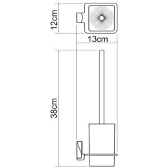 Ёршик для унитаза подвесной WasserKRAFT Leine White K-5027WHITE