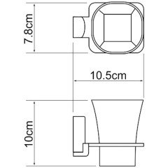 Стакан для зубных щеток WasserKRAFT Leine White K-5028WHITE