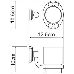 Стакан для зубных щёток WasserKRAFT Oder K-3028