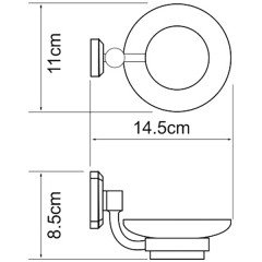 Мыльница стеклянная WasserKRAFT Oder K-3029