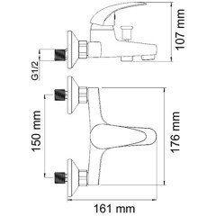 Смеситель для ванны WasserKRAFT Isen 2601