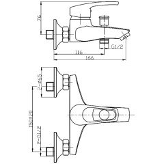 Смеситель для ванны WeltWasser Isar 503