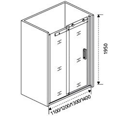 Душевая дверь GooDDooR Altair WTW-110-C-CH