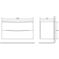 Тумба под раковину BelBagno Marino 100 bianco lucido MARINO-1000-2C-SO-BL-P