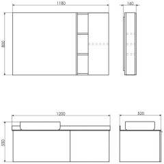 Комплект мебели Comforty Милан 120 белый