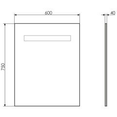 Зеркало Comforty Виола 60 LED