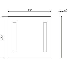 Зеркало Comforty Жасмин 75 LED