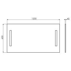 Зеркало Comforty Жасмин 120 LED