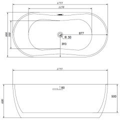 Ванна акриловая Gemy G9219