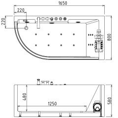 Ванна акриловая Gemy G9227 E R