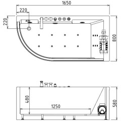 Ванна акриловая Gemy G9227 K R