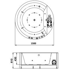 Ванна акриловая Gemy G9230 K