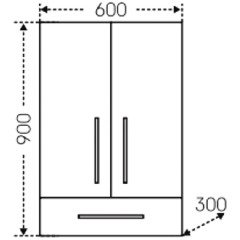 Шкаф подвесной СаНта Вегас 60x90 426004