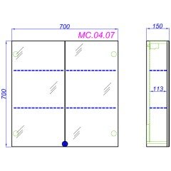 Комплект мебели Aqwella Манчестер 70 подвесной