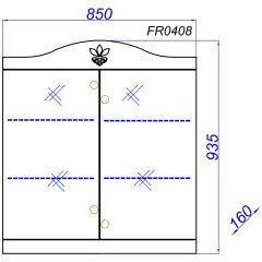 Зеркало-шкаф Aqwella Франческа 85 FR0408