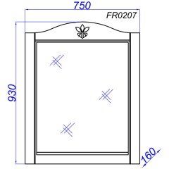 Зеркало Aqwella Франческа 75 FR0207