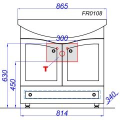 Тумба под раковину Aqwella Франческа 85 FR0108