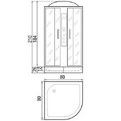Душевая кабина River Dunay 80/26 ТН