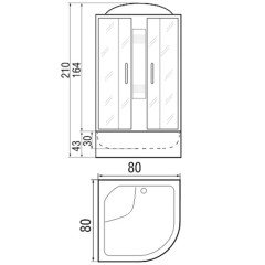 Душевая кабина River Dunay 80/43 МТ