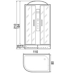 Душевая кабина River Dunay 110/80/26 ТН R