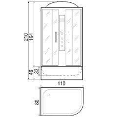 Душевая кабина River Dunay 110/80/46 МТ L