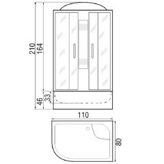Душевая кабина River Dunay 110/80/46 МТ R