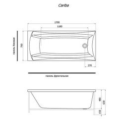 Ванна акриловая Aquanet Cariba 170x75