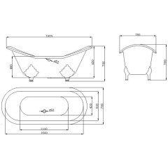 Ванна чугунная Aquanet Sharking SW-1005A 183x78