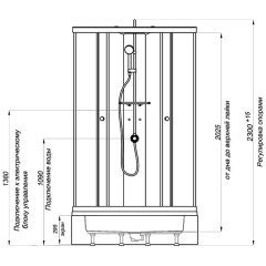 Душевая кабина Triton Рио 3 Стандарт графит 90x90