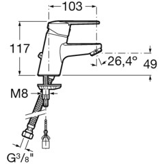 Смеситель для раковины Roca Victoria A5A3125C00