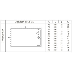 Поддон из литьевого мрамора GooDDooR Stella 160x80 чёрный