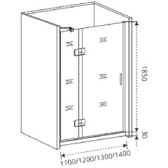 Душевая дверь GooDDooR Saturn WTW-110-C-CH-L