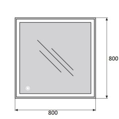 Зеркало BelBagno SPC-GRT-800-800-LED-TCH