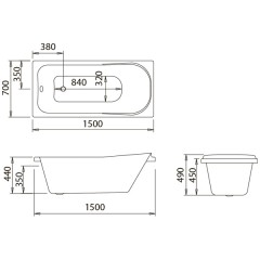 Ванна акриловая Iddis Pond 150x70 NPON157i91