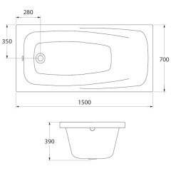 Ванна акриловая Iddis Carlow 150x70 CAR1570i91