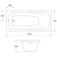 Ванна акриловая Iddis Carlow 170x70 CAR1770i91