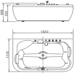 Ванна акриловая Appollo AT-0535