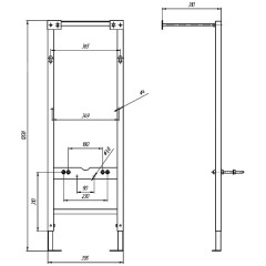 Инсталляция Cersanit Vector + унитаз Cersanit Delfi S-SET-DEL/Vec/TPL/Mo-Cm-w