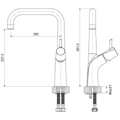 Смеситель для кухни Iddis Kitchen Line K07SB0Li05