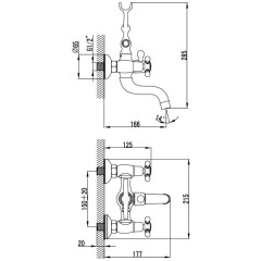 Смеситель для ванны Iddis Sam SAMSB02i02