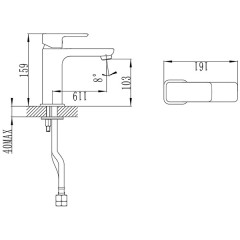 Смеситель для раковины Iddis Brick BRISB00i01