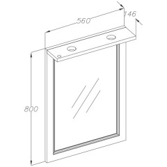 Зеркало Opadiris Клио 56 орех антикварный Z0000014974